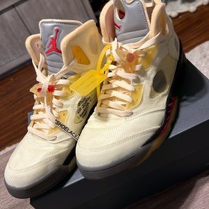 Size 12 Jordan off-white New Off White x Nike Air Jordan Retro 5 SP Sail Size 12